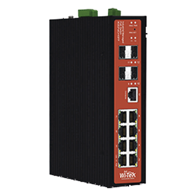 Switch Industrial Administrable / PoE Mixto 24/48V / 8 Puertos Gigabit + 4 SFP / Puertos 3-4 802.3 af/at/bt 60W / Protección 8kV / Riel DIN - Imagen 5