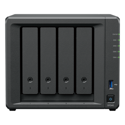 NAS Dispositivo de Protección de Datos Synology ActiveProtect DP340 | 14.5 TB de Capacidad de Copia de Seguridad | RAID 5 con 4 HDD de 8 TB | RAID 1 con 2 SSD de 400 GB | Puerto RJ-45 de 10 GbE | Protección contra Ransomware | Inmutabilidad - Imagen 3
