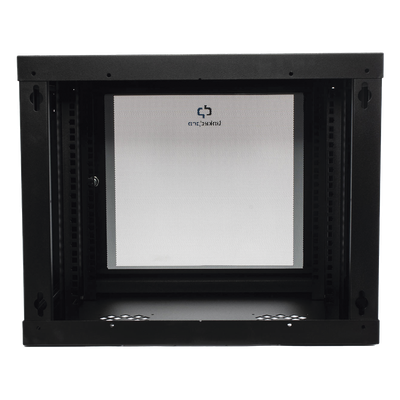 Gabinete de Pared de 9U con Puerta de Cristal Templado, 455 mm de Profundidad, Rack de 19'', Acero Reforzado Color Negro. - Imagen 3