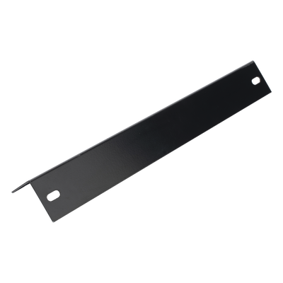 Ménsula Terminal para Escalera Tubular de 1.5" de Peralte y 12" de Ancho, Acabado con Pintura Epóxica Color Negro, Ideal para el Soporte y Terminación de la Escalera Tubular