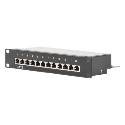 Panel de parcheo de impacto (110) Blindado (STP) de 12 puertos Cat6, 10in - Imagen 4