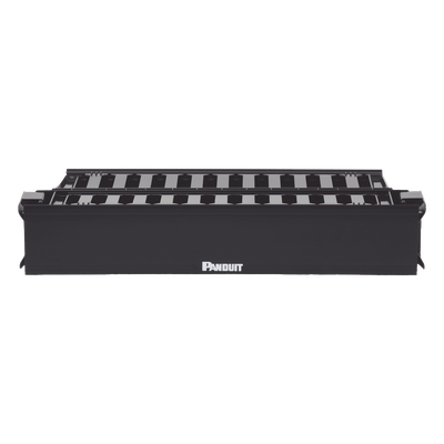 Organizador de Cables Horizontal PatchLink, Doble (Frontal y Posterior), Con Tapa Extendida, Para Rack de 19in, 2UR - Imagen 3
