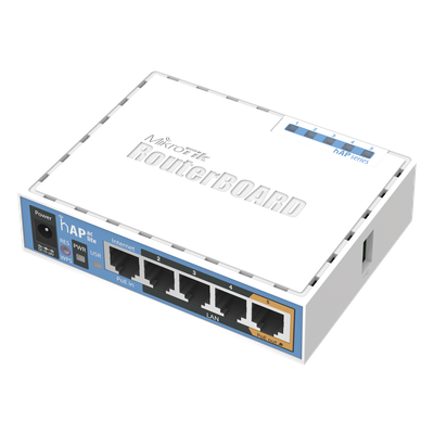 (hAP ac lite) 5 Puertos Fast Ethernet, WiFi Doble Banda 802.11ac