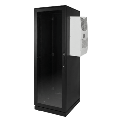 Gabinete de Telecomunicaciones ProLine V/D, 700 mm de Ancho, 800 mm de Profundidad, Compatible Con Aire Acondicionado Tipo G28, 42 UR, Color Negro - Imagen 4