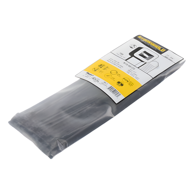 Cincho de Nylon 6.6 StrongHold™, 300mm largo x 3.6mm ancho, Color Negro, Exterior Resistente a Rayos UV, Paquete de 100pz - Imagen 3