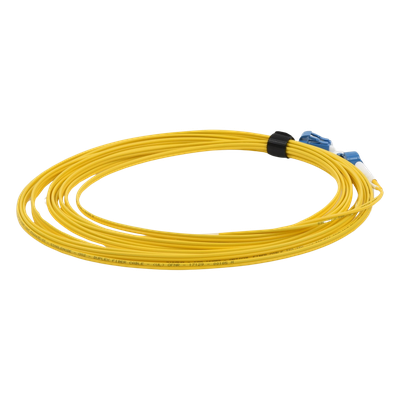 Jumper de Fibra Óptica Monomodo (OS2), XGLO, Riser, LC/UPC-LC/UPC Duplex, OFNR, Color Amarillo, 7 Metros - Imagen 6