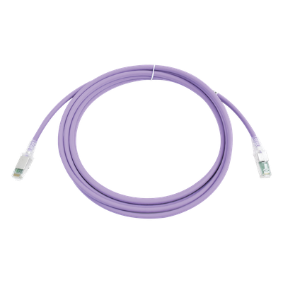 Patch Cord Z-MAX Cat6A S/FTP, CM/LS0H, 3.05 Metros (10 Pies), Color Violeta, Versión Bulk