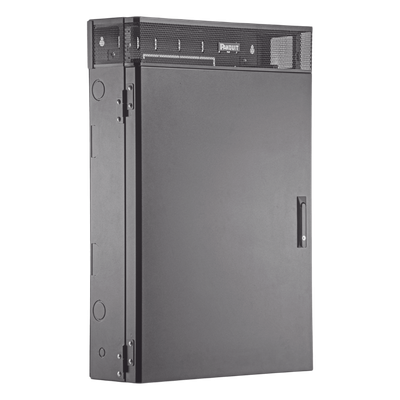 Gabinete de Montaje en Pared TrueEdge™, Con 3 UR para Equipo Activo y 3 UR para Paneles de Parcheo, Fabricado en Acero, Color Negro - Imagen 3