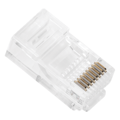 Bote con 100 Plugs Pass Through RJ45 Cat5e sin Blindaje, Chapado de Oro a 30 Micras para Durabilidad Extrema - Imagen 3