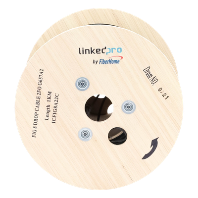 Carrete de 1 km de Fibra Óptica Aérea Mini Figura 8 G.657A2 Tipo Drop, Monomodo de 2 Hilos (Bifibra), Diseñada para Fusionarse, Color Negro, Span 80, (No Soporta Conectores Mecánicos) - Imagen 5