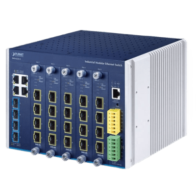 Switch Modular Industrial Capa 3 / 5 Slots / 4 Puertos Gigabit RJ45 / 4 Puertos SFP+ 10G / Rango de Temperatura -40~75°C / Entrada de Potencia Redundante 12-48V / Soporte IPv6/IPv4 - Imagen 4