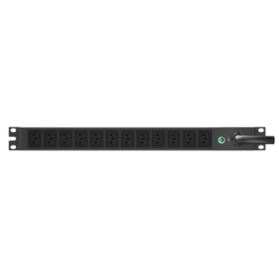 PDU ES2P Monitoreable (MI) para Distribución de Energía, Enchufe de Entrada NEMA L6-20P, Con 12 Salidas C13, Horizontal 19in, 120 Vca, 20 Amp, 1 UR - Imagen 2