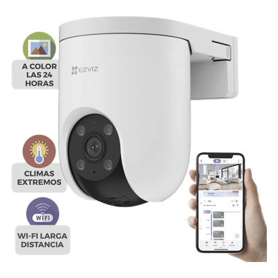Cámara PT para Exteriores / 4K (8 Megapixel) / Wi-Fi / Audio De Dos Vías / Visión Nocturna a Color / Vista Panorámica 360° / Detección de Forma Humana / Auto Seguimiento de Zoom / IP65 - Imagen 5