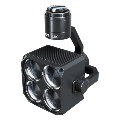 Estrobo Multi-color compatible con Drones DJI M350/M400, 90W Máximo, Luz Estroboscópica Multi-color, 4 Colores RGBY