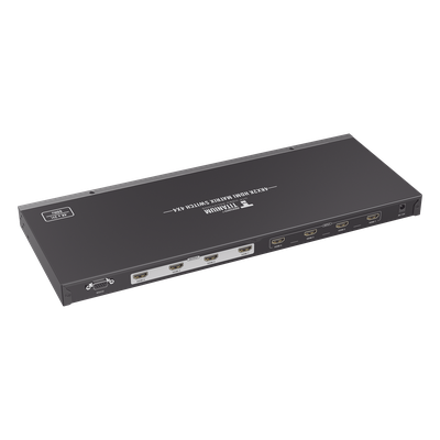 MATRICIAL 4 x 4 / 4 Entradas y 4 Salidas en HDMI / 4K × 2K @ 60Hz / 18Gbps / HDMI 2.0 / HDCP 2.2 / 3D / Conmutación por Botón, RS232 o Control Remoto / IDEAL PARA CENTROS DE MONITOREO, COMPARACION Y ANALISIS. - Imagen 3