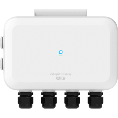 Punto de Acceso Exterior Tri-Radio Wi-Fi 7 / 9.335 Gbps / 6 Puertos SMA / Alimentación PoE+ y DC / IP68 / Gestión Cloud / Línea Cybrey