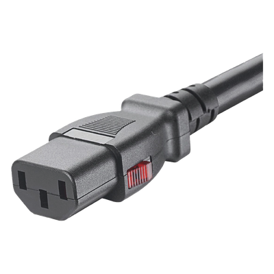 Cable de Alimentación Eléctrica Con Bloqueo de Seguridad, de IEC C14 a IEC C13, 1.2 Metros de Largo, Color Negro, Paquete de 10 Piezas - Imagen 4