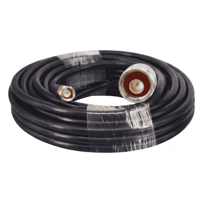 Cable Coaxial / Baja Pérdida / 15 m (49.2 ft) / Diámetro 5 mm / Impedancia 50 Ω / Apantallamiento >90 dB / 5-3000 MHz / Conectores N y SMA Macho
