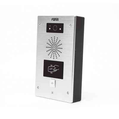Video portero IP, 2 líneas SIP, 2 relevadores, lector de tarjeta RFID, Compatible con NVR Hikvision por Onvif, con botón para llamada, anti-vandálico, PoE, IP65 e IK10, PoE - Imagen 4