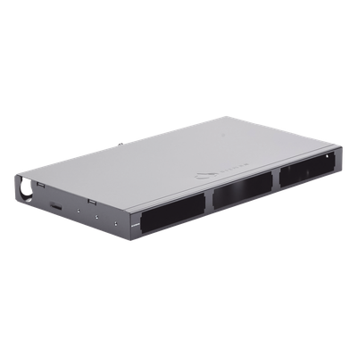 Panel de Conexión de Fibra para Rack de 19in, Bandeja Fija, Acepta 3 Placas Quick Pack, Hasta 72 Fibras, 1 UR - Imagen 6