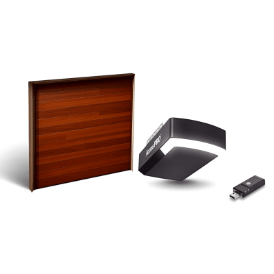 KIT COMPLETO Incluye /Puerta D/ Garage / APDOORGF 9x8 Pies / Lisa Linea Central / Color blanco / Insulada / Interfase ACCESSWIFI / Motor FS1000M / 1/2HP / Fuerte/Silencioso/Luz LED/Motor DC .