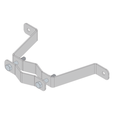Herraje de Pared Liviano (1 pza) para Sujeción de Mástil  1" a 1-3/4".