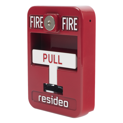 Estación manual de jalón contra incendio de acción simple, reset con llave Allen, cumple ADA, carcasa de aluminio fundido - Imagen 3