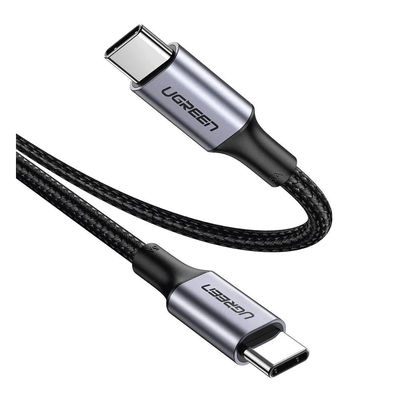 Cable USB-C a USB-C | 1 Metro | Carga Rápida de hasta 100W | Transferencia de datos 480 Mbps | PD3.0 | QC4.0/3.0/2.0 | FPC | AFC | Protección Integrada| Caja de Aluminio | Nylon Trenzado | Amplia Compatibilidad | Color Negro. - Imagen 3