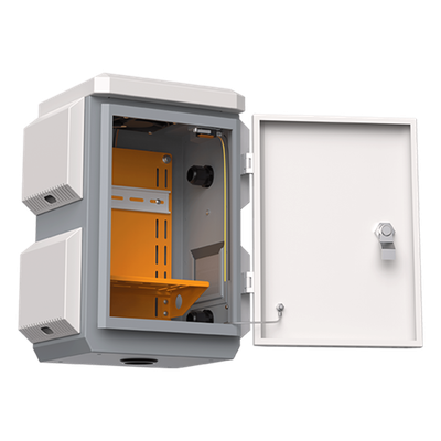 Gabinete de Acero Ventilado para Exterior 180 x 340 x 160 mm con Rieles DIN y 4 Placas Laterales para Montaje de Equipos por Fuera - Imagen 5