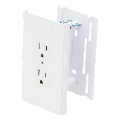 Contacto eléctrico doble, soporte y tapa color blanco de PVC auto extinguible, para canaleta TEK100 (5591-10200) - Imagen 4