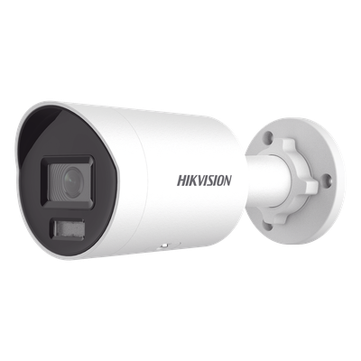 [Dual Light + ColorVu] Bala IP 8 Megapixel (4K) / Lente 2.8 mm / 40 mts IR + 40 mts Luz Blanca /  Microfono Integrado / Exterior IP67 /   WDR 130 dB / ACUSENSE (Filtro de Falsas Alarmas) / Captura Facial / PoE / Metal / ACUSEARCH