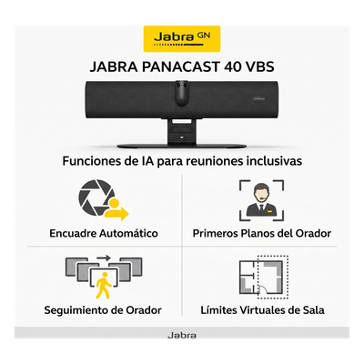 Barra de Video para Salas de Reuniones Pequeñas / Campo de Visión 180° / Cámara Dual Panorámica 4K / Zoom Digital 4X / 6 Micrófonos Beamforming con Cancelación de Ruido / Altavoz 80Hz-20000Hz / IA con Composic - Imagen 6