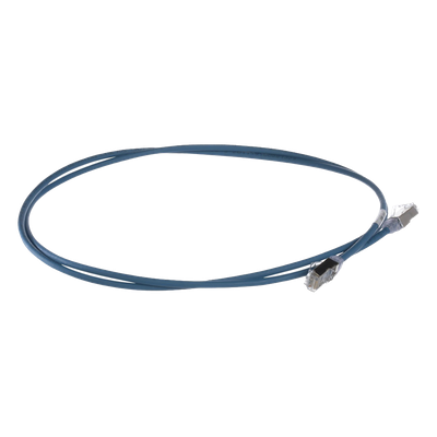 Patch Cord Cat6A, Diametro Reducido 28 AWG, Blindado S/FTP, CM/LS0H, 0.20 Metros (0.66 Pies), Color Azul - Imagen 5