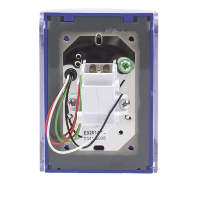 Botón Multipropósito, Color Azul, De Superficie, Con Tapa De Policarbonato, Con Bocina Pre Alarma, Para Interior, Llave Para Restablecer, Texto De Emergencia, Ingles - Imagen 6