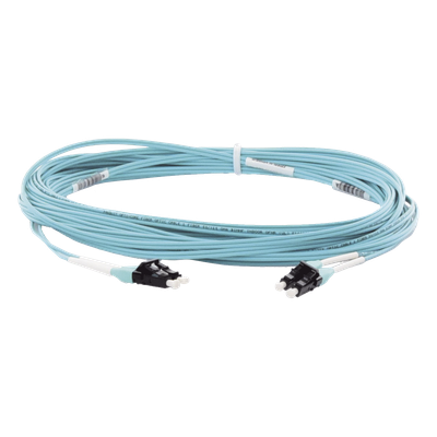 Jumper de Fibra Optica Multimodo 50/125 OM4, LC-LC Duplex, OFNR (Riser), Color Aqua, 10 Metros (32.81 Pies) - Imagen 3