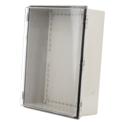 Gabinete Plástico ABS, Puerta Transparente, Uso en Intemperie (350 x 460 x 160 mm) Cierre por Broches Inoxidables y Permite Cerrado con Candado y Llave (Perno 5mm) No Incluido - Imagen 5