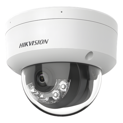 [Dual Light] Domo IP 8 Megapixel (4K) / Lente 2.8 mm / 30 mts IR + 30 mts Luz Blanca / Micrófono Integrado / Antivandálico IK08 / ACUSENSE Lite / Exterior IP67 / H.265 / PoE / Micro SD