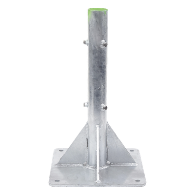 Base para Mástil Hasta 2" con Opresores, Base de 50 x 50 cm y Tubo de 80 cm Ced. 30. Galv. Inmersión. - Imagen 5