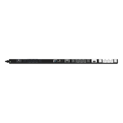 PDU Monitoreable (MI) para Distribución de Energía, Enchufe de Entrada NEMA L21-30P, Con 18 Salidas C13 y 6 C19, de Instalación Vertical, 208 Vca, 30 Amp