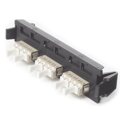 Placa Acopladora de Fibra Óptica Quick-Pack, Con 3 Conectores LC Quad (12 Fibras), Para Fibra Multimodo, Beige - Imagen 5