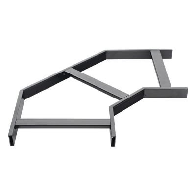 Curva Horizontal de 90° para Escalera Tubular de 1.5" de Peralte y 12" de Ancho, Acabado con Pintura Epóxica Color Negro, Incluye Coples y Tornillería - Imagen 3
