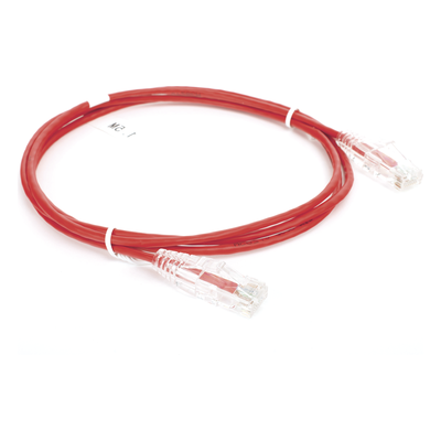 Cable de Parcheo Slim UTP Cat6 - 1.5 Metros (4.92 Pies) Rojo Diámetro Reducido (28 AWG) - Imagen 4