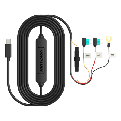 Adaptador Buck DC-DC / Entrada 12-24V DC / Salida 5V miniUSB / Protección Baja Tensión 11.3V / Cable 3.4 m (11.2 ft)
