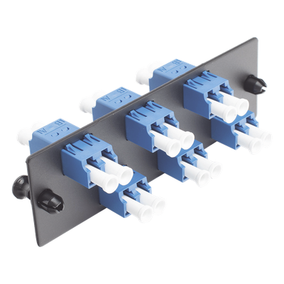 Placa Acopladora de Fibra Óptica FAP, con 6 Conectores LC Duplex (12 Fibras), para Fibra Monomodo OS1/OS2, Color Azul - Imagen 4