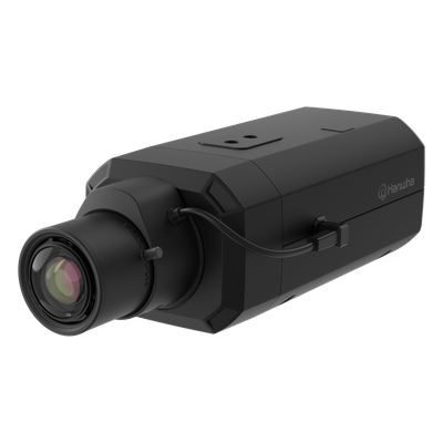 Cámara AI Box / 5 Megapíxeles (2560x1920) / Doble NPU Wisenet 9 / Inteligencia Artificial / Análisis Avanzado / extremeWDR 120 dB / PoE+12VDC / C-Mount-CS-Mount