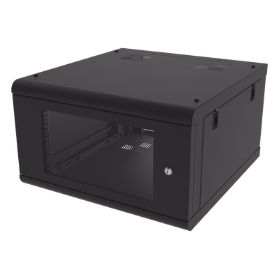 Gabinete de Pared con Puerta de Cristal Templado, 635 mm de Profundidad, 6U Rack de 19 in, Acero Reforzado