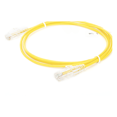 Cable de Parcheo Slim UTP Cat6 - 1.5 Metros (4.92 Pies) Amarillo Diámetro Reducido (28 AWG) - Imagen 5
