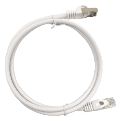 Patch Cord Cat6A 10G Blindado 2 Metros (6.56 Pies) Blanco