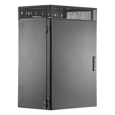 Gabinete de Montaje en Pared TrueEdge™, Con 9 UR para Equipo Activo y 9 UR para Paneles de Parcheo, Fabricado en Acero, Color Negro - Imagen 4