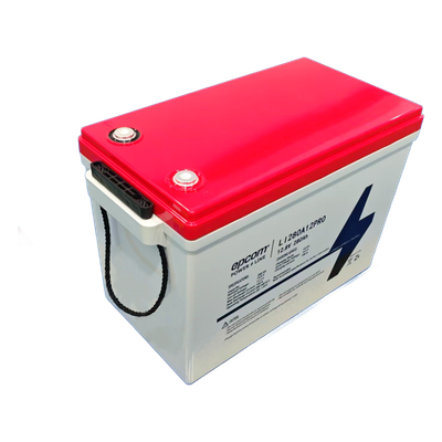 Batería de Litio Ciclo Profundo / 12.8 Vcc 280Ah (3.58 kWh) / LiFePO4 / 6000 Ciclos / Descarga 140A / Carga Rápida 100A / Solar y Marina / BMS con Corte a 11.2V